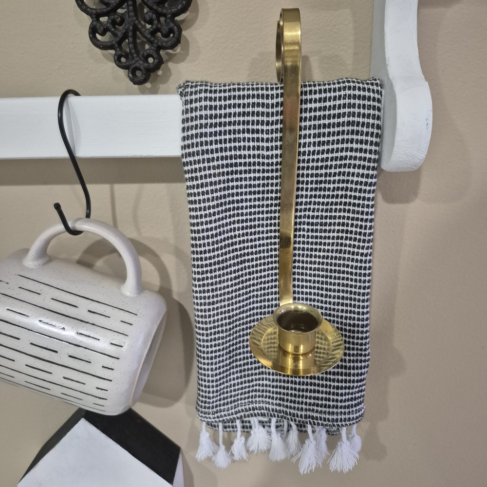 Brass Tone Hanging Candle Holder Cottage Core
